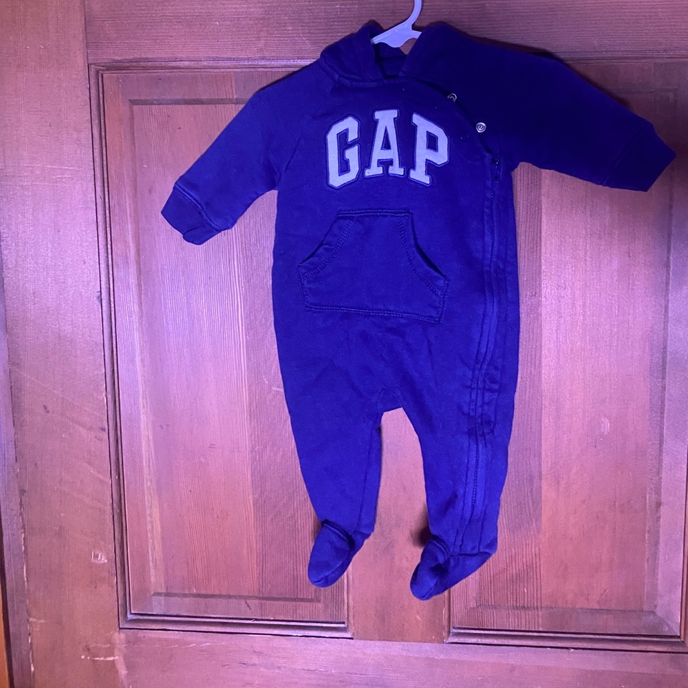 Blue Gap onesie with feet in